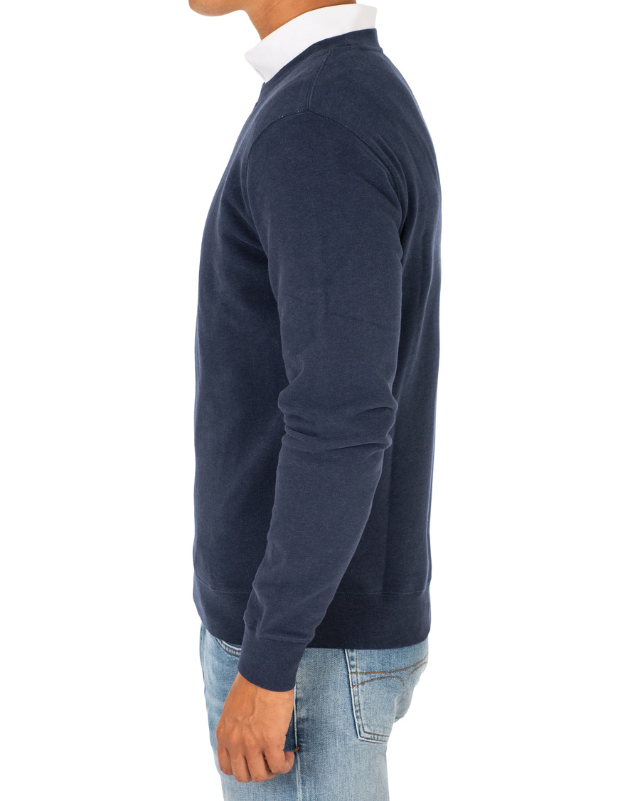 Men | Sweaters & Knitwear | Sunspel | Loopback Sweatshirt Navy Melange