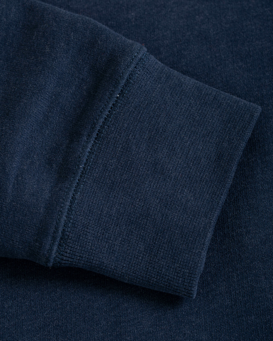 Men | Sweaters & Knitwear | Sunspel | Loopback Sweatshirt Navy Melange