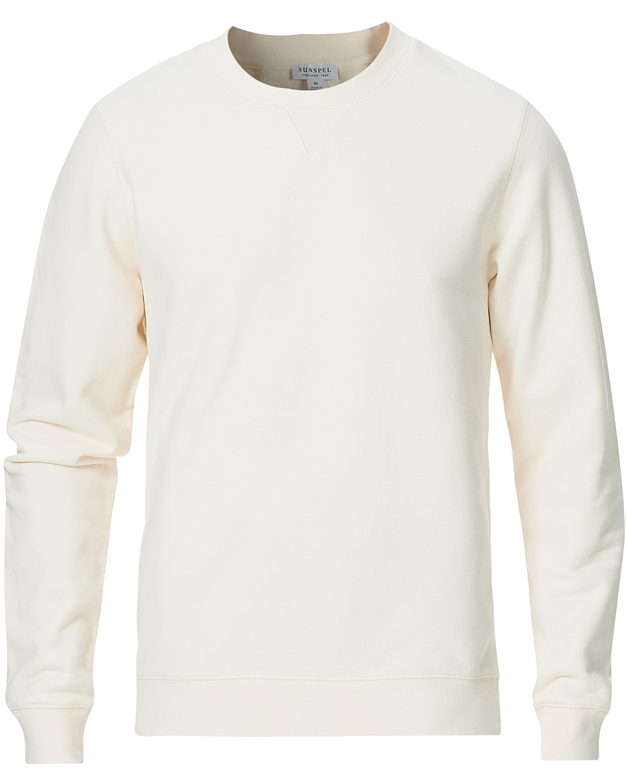 Men | Sweaters & Knitwear | Sunspel | Loopback Sweatshirt Archive White