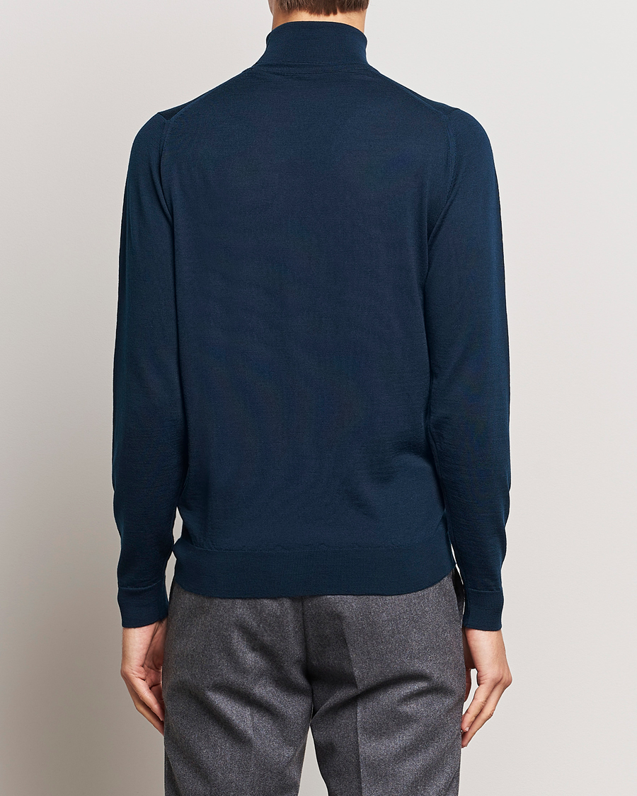 Men | Sweaters & Knitwear | John Smedley | Cherwell Extra Fine Merino Rollneck Orion Green