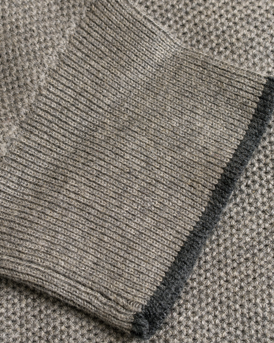 Men | Sweaters & Knitwear | Polo Ralph Lauren | Texture Half Zip Fawn Grey Heather