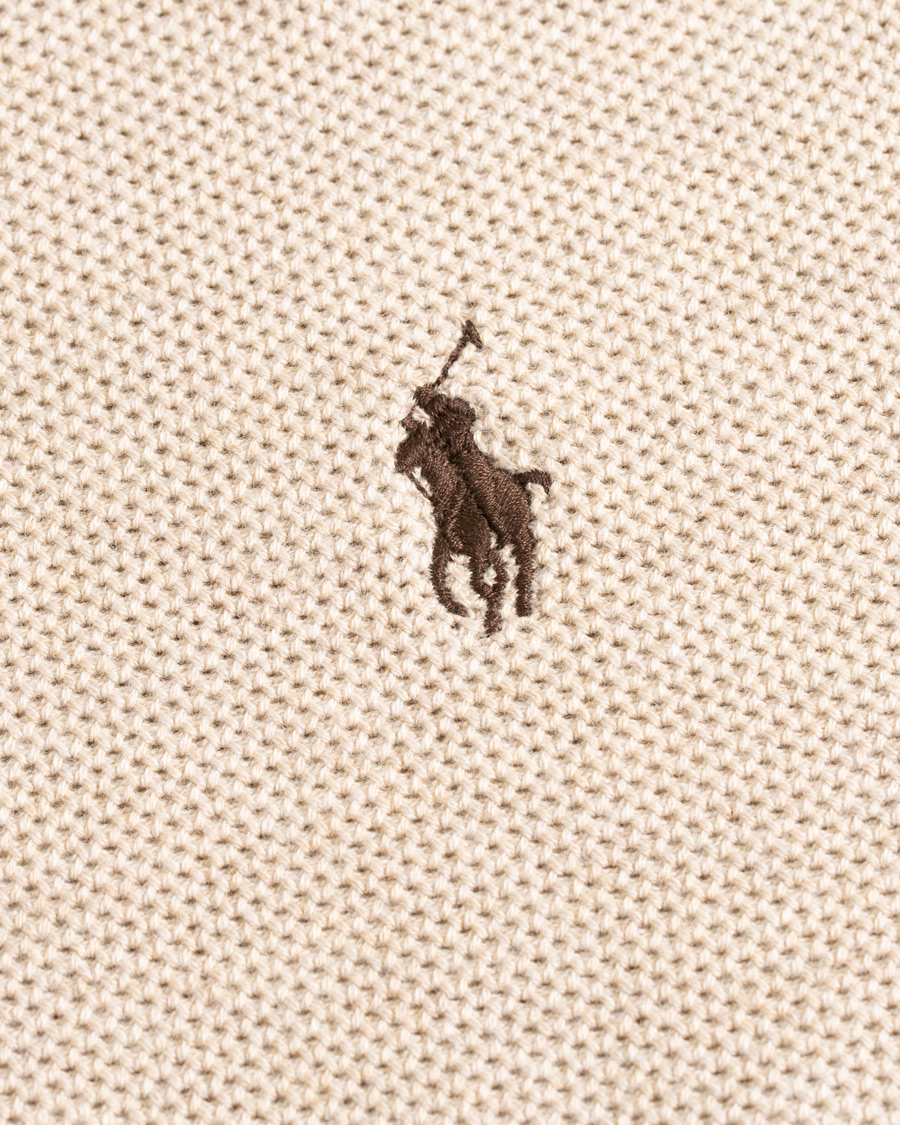 Men | Sweaters & Knitwear | Polo Ralph Lauren | Texture Half Zip Oatmeal Heather
