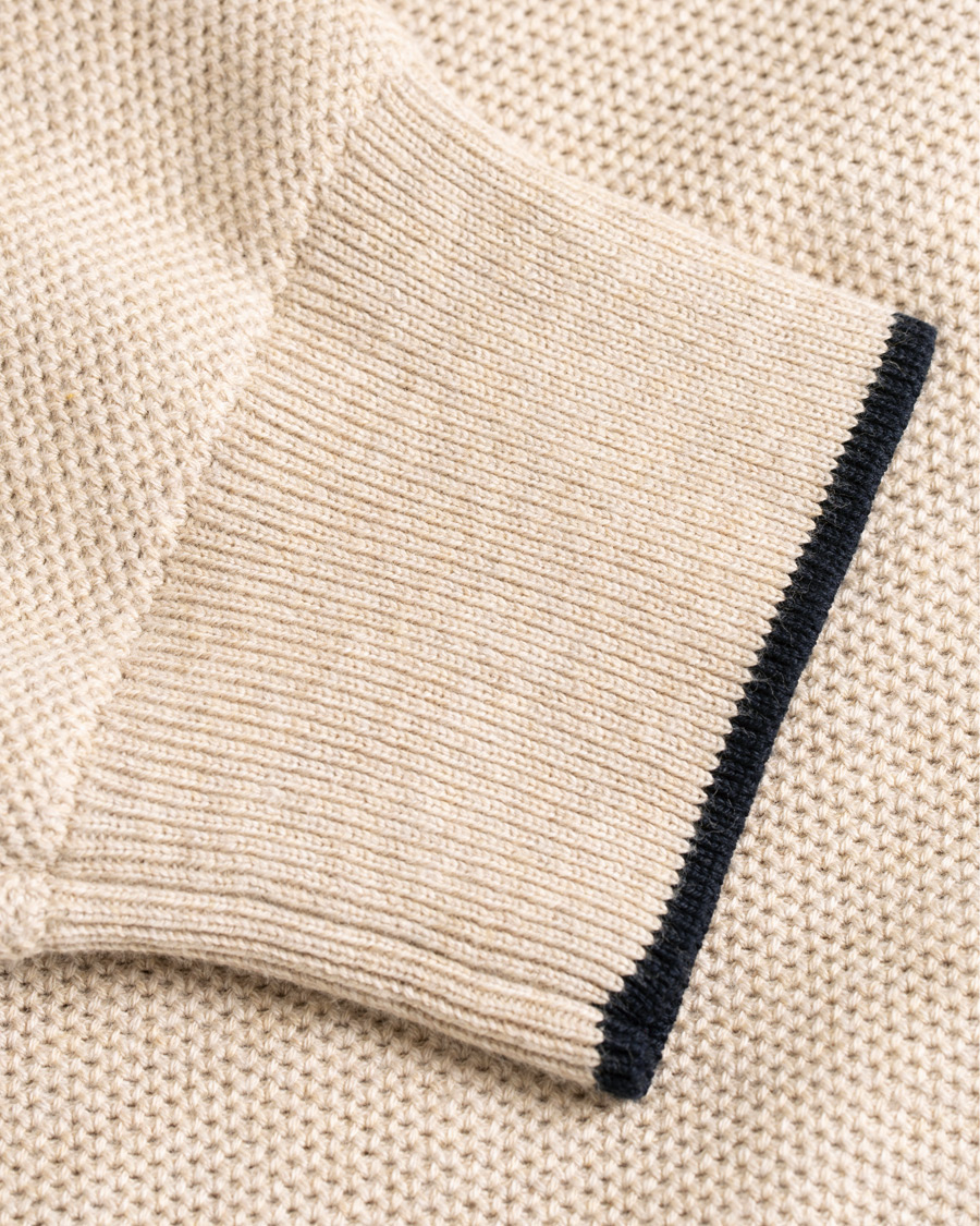 Men | Sweaters & Knitwear | Polo Ralph Lauren | Texture Half Zip Oatmeal Heather