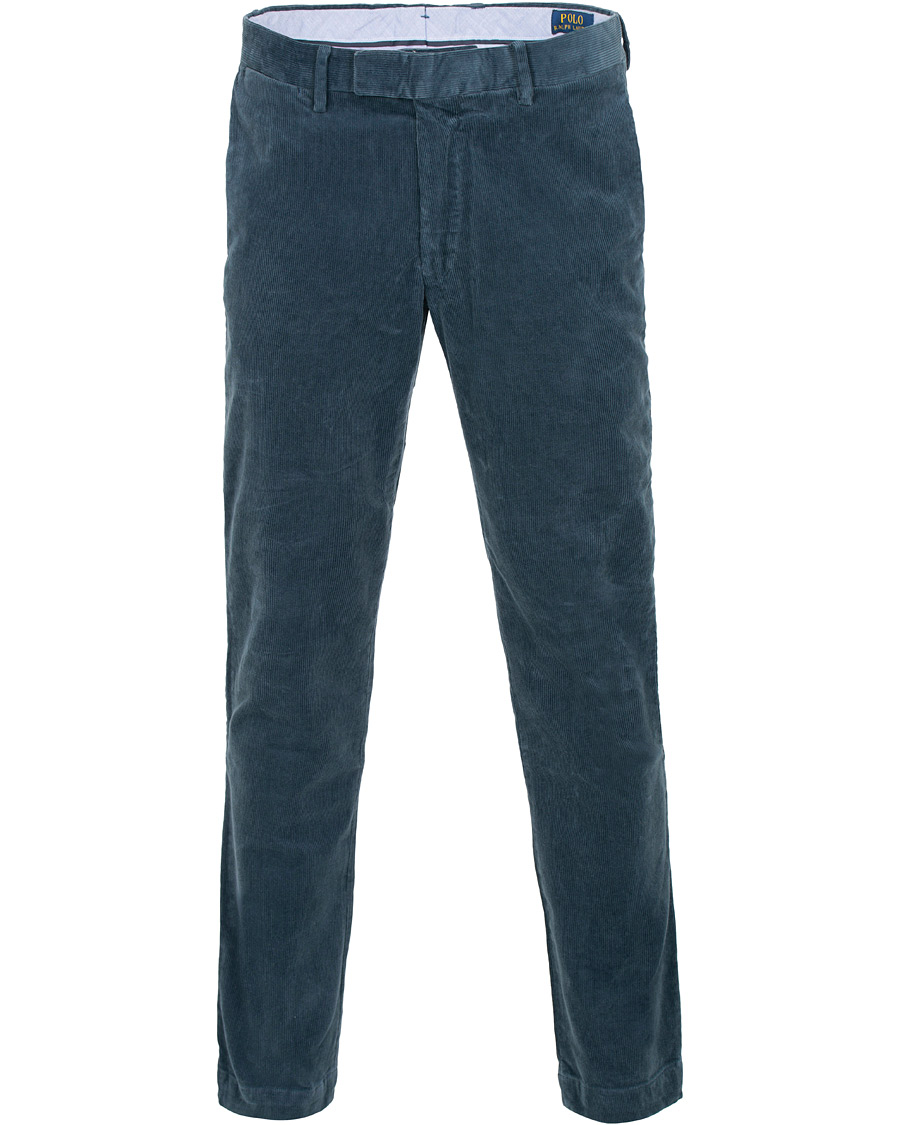 Men | Trousers | Polo Ralph Lauren | Hudson Slim Fit Corduroy Trousers Blue Corsair