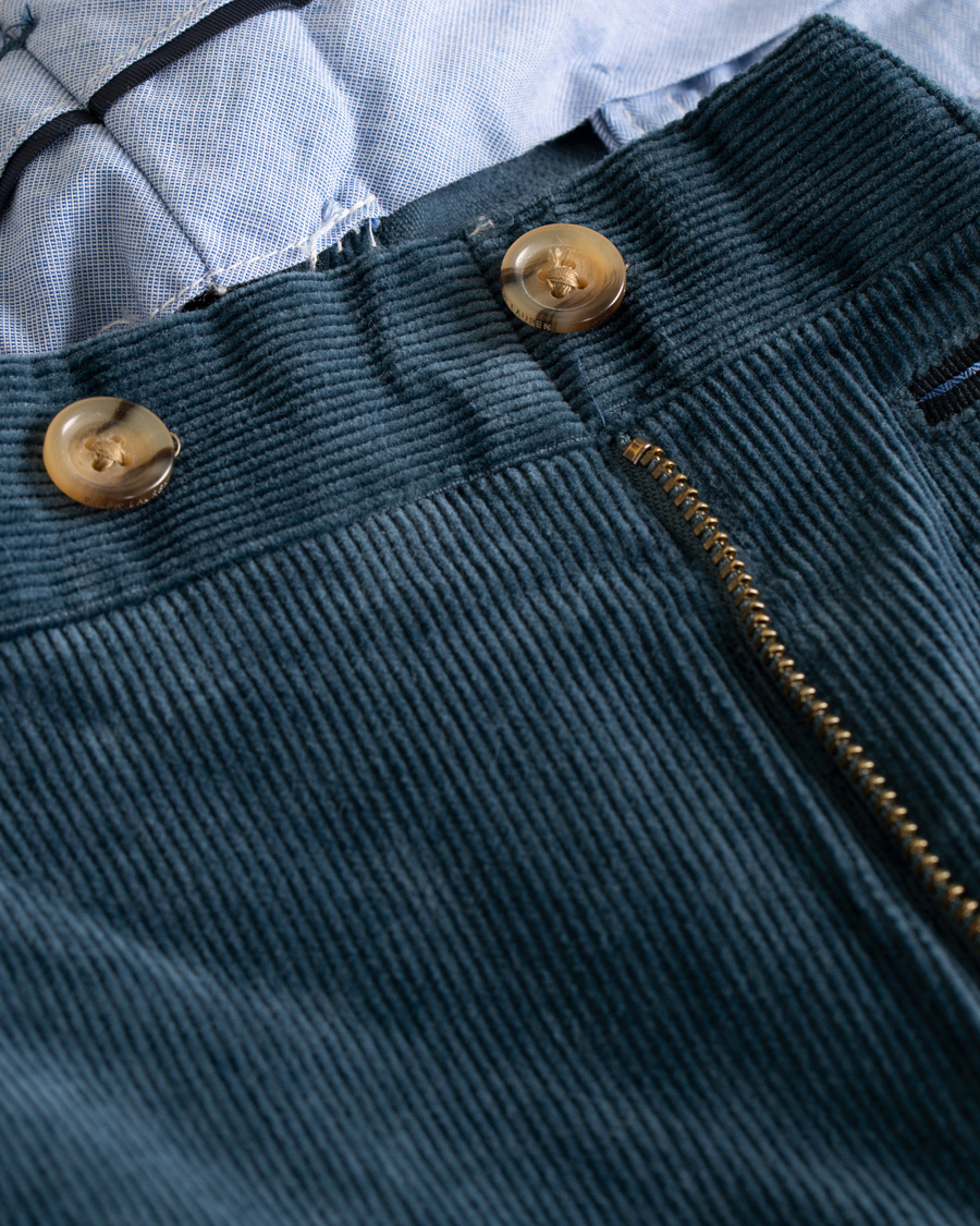Men | Trousers | Polo Ralph Lauren | Hudson Slim Fit Corduroy Trousers Blue Corsair