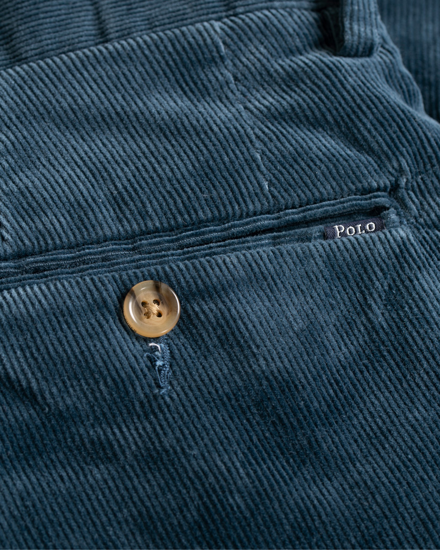 Men | Trousers | Polo Ralph Lauren | Hudson Slim Fit Corduroy Trousers Blue Corsair