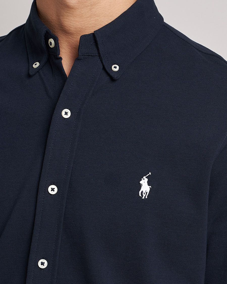Men | Shirts | Polo Ralph Lauren | Featherweight Mesh Shirt Aviator Navy