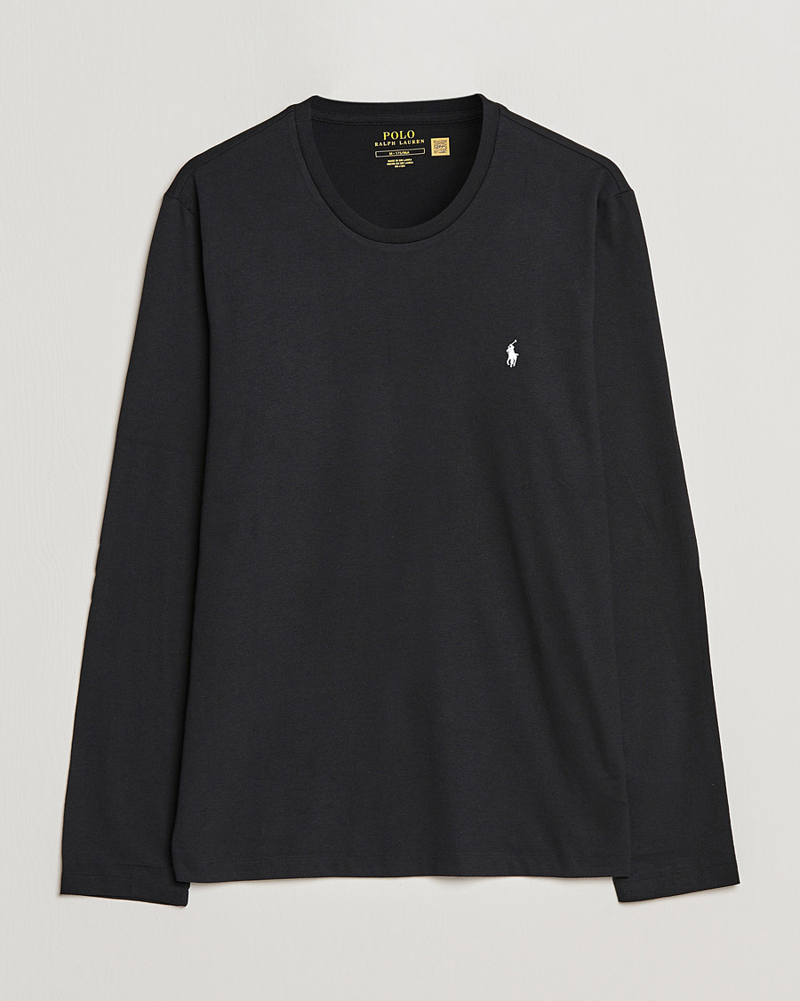 Men | T-Shirts | Polo Ralph Lauren | Liquid Cotton Long Sleeve Crew Neck T-Shirt Black