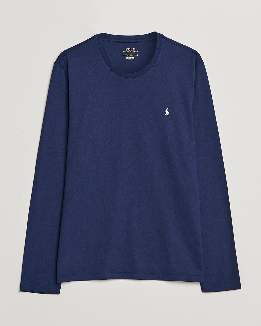 Men | T-Shirts | Polo Ralph Lauren | Liquid Cotton Long Sleeve Crew Neck T-Shirt Cruise Navy