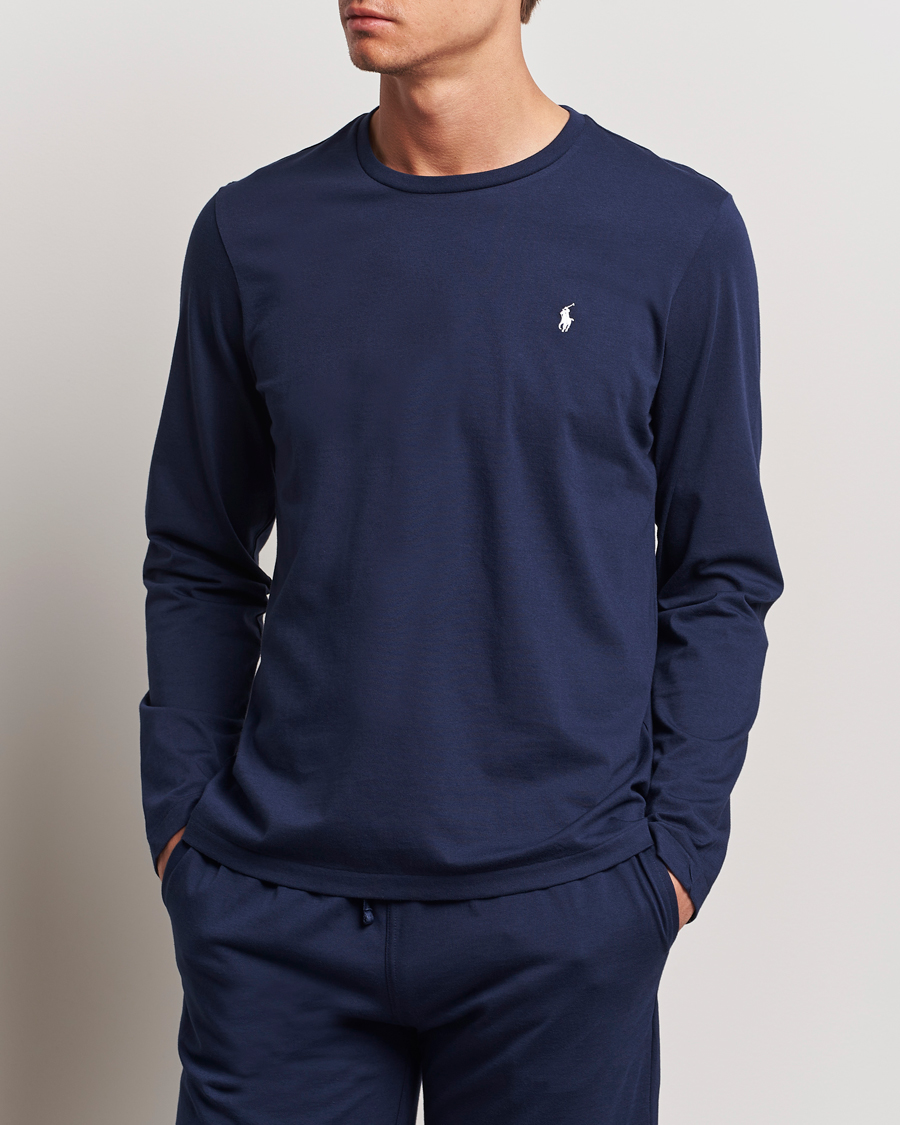 Men | T-Shirts | Polo Ralph Lauren | Liquid Cotton Long Sleeve Crew Neck T-Shirt Cruise Navy