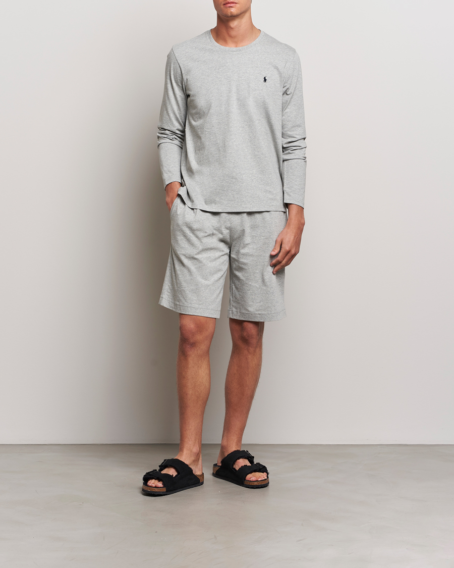 Men | T-Shirts | Polo Ralph Lauren | Liquid Cotton Long Sleeve Crew Neck Tee Andover Heather