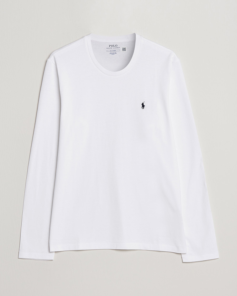 Men | T-Shirts | Polo Ralph Lauren | Liquid Cotton Long Sleeve Crew Neck Tee White