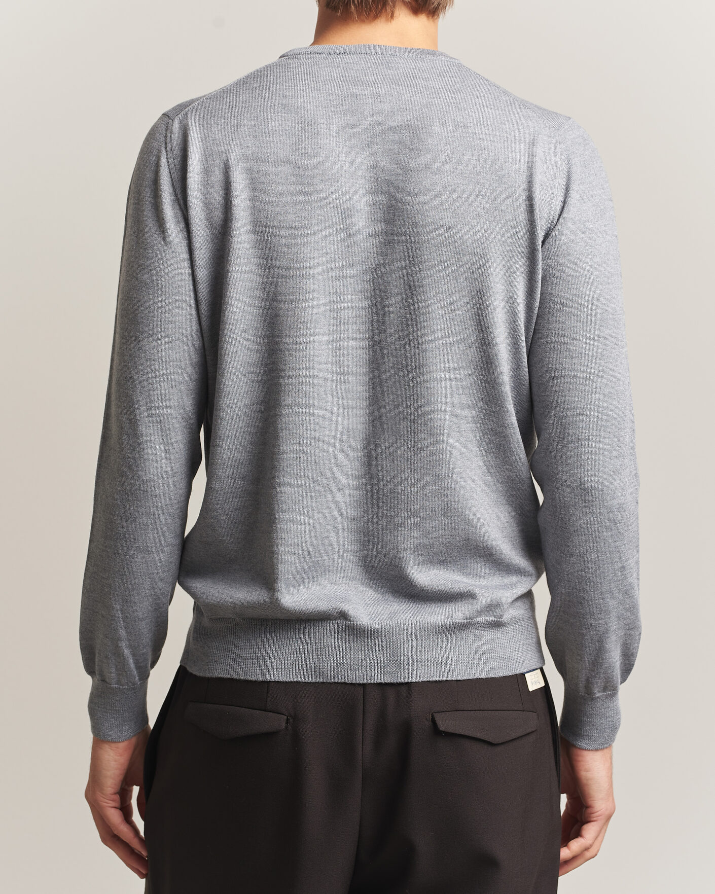 Men | Sweaters & Knitwear | Gran Sasso | Merino Fashion Fit Crew Neck Pullover Light Grey