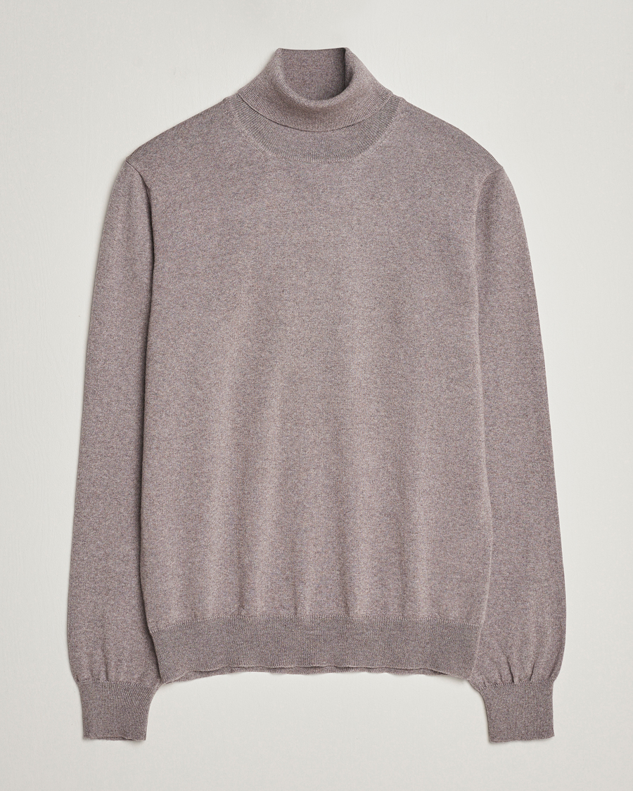Men | Sweaters & Knitwear | Gran Sasso | Merino Fashion Fit Rollneck Beige