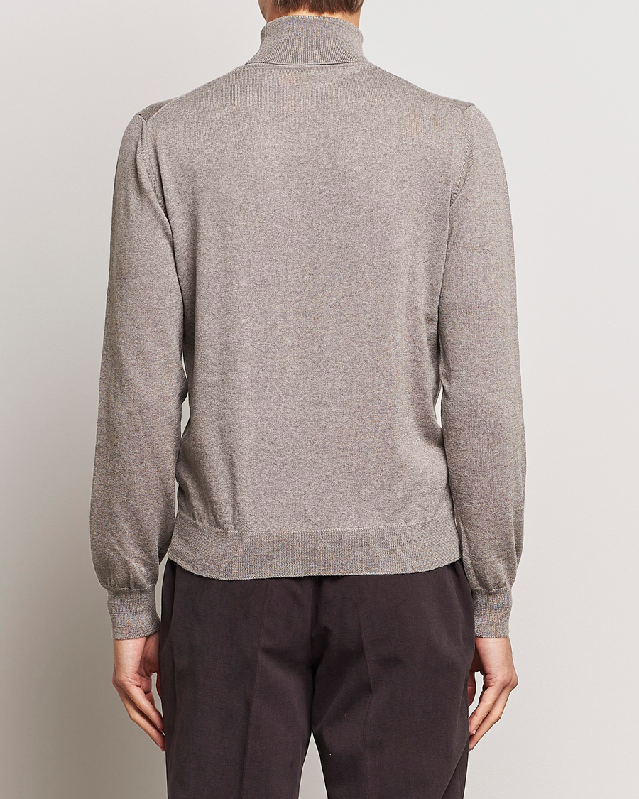 Men | Sweaters & Knitwear | Gran Sasso | Merino Fashion Fit Rollneck Beige