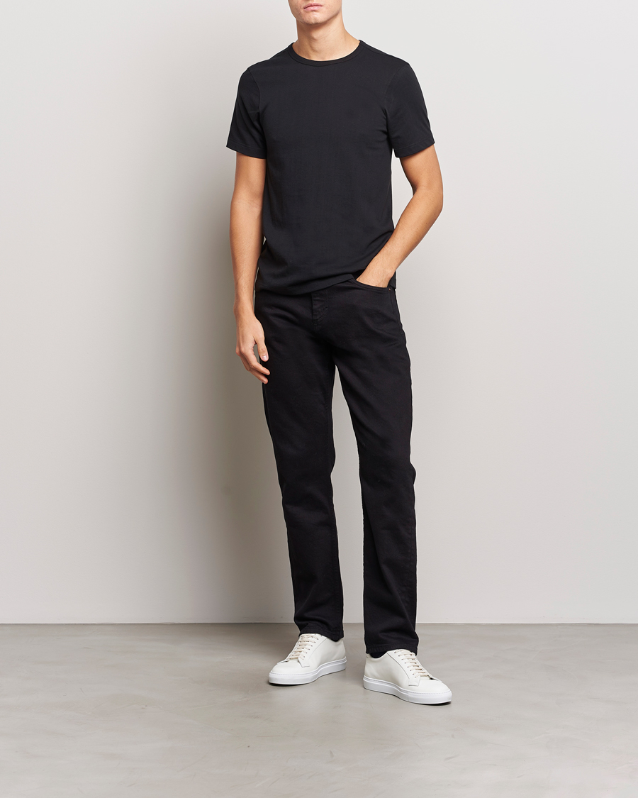 Men | T-Shirts | Merz b. Schwanen | 1950s Classic Loopwheeled T-shirt Black