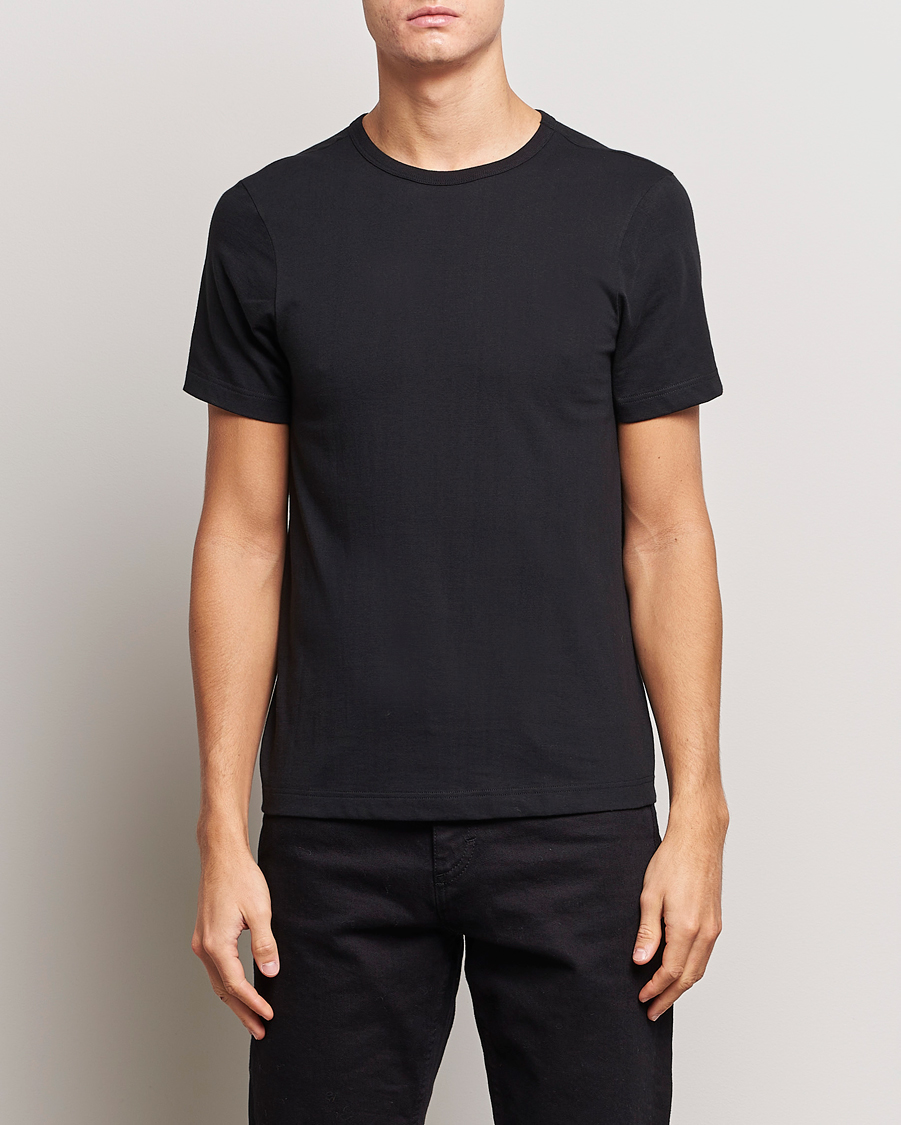 Men | T-Shirts | Merz b. Schwanen | 1950s Classic Loopwheeled T-shirt Black