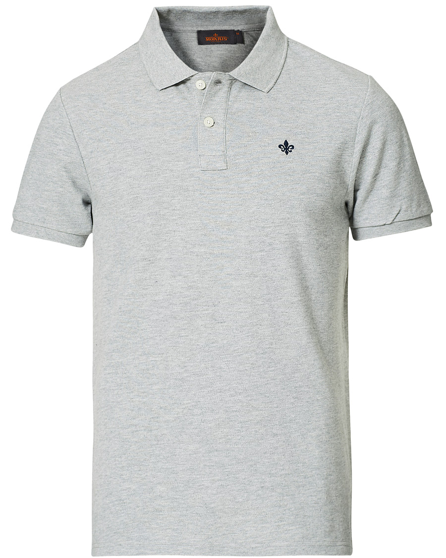 Men | Polo Shirts | Morris | New Piqué Grey Melange