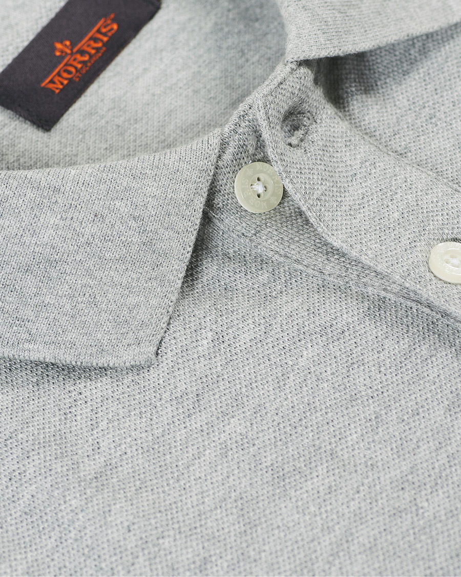 Men | Polo Shirts | Morris | New Piqué Grey Melange