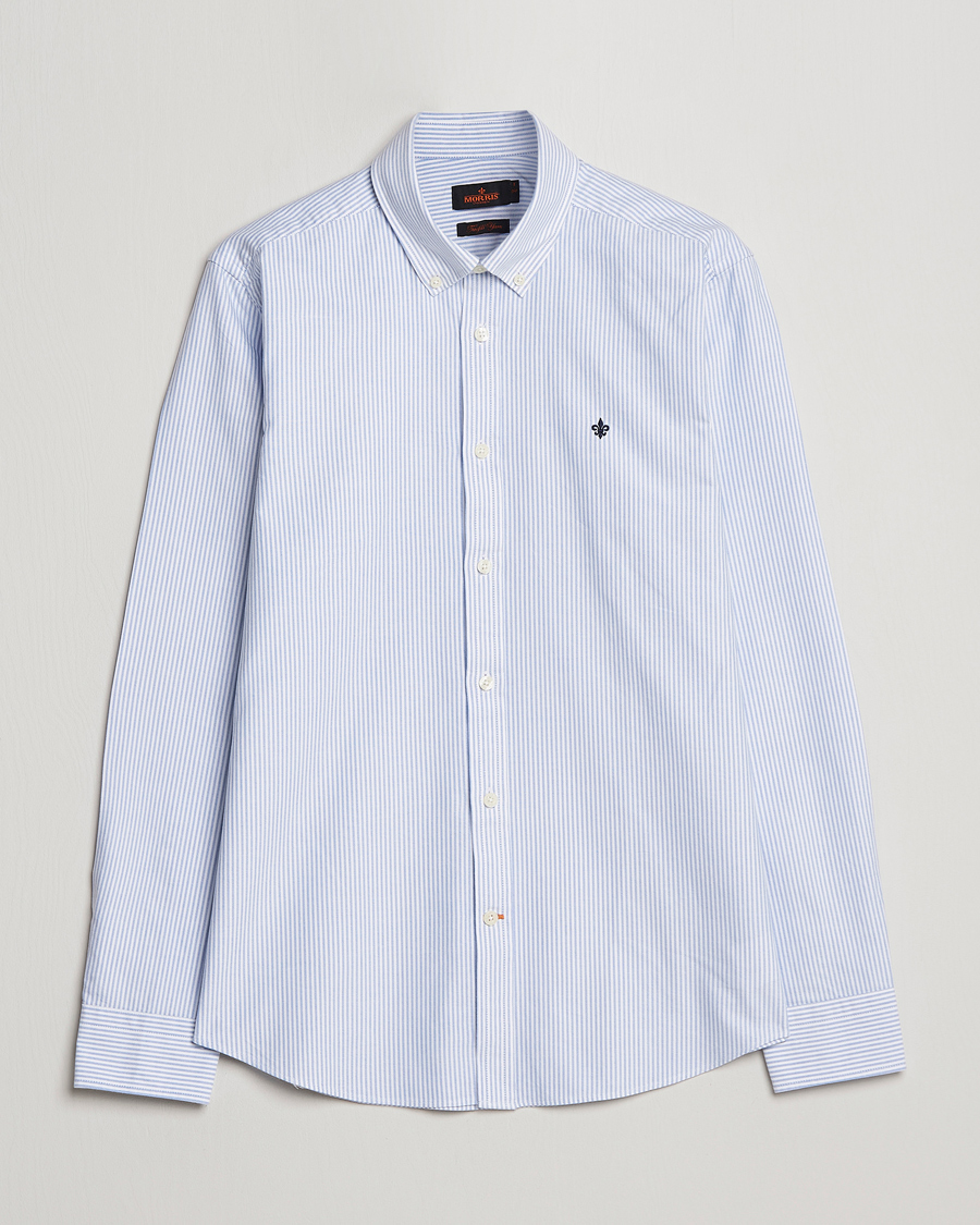 Men | Shirts | Morris | Douglas Striped Oxford Light Blue