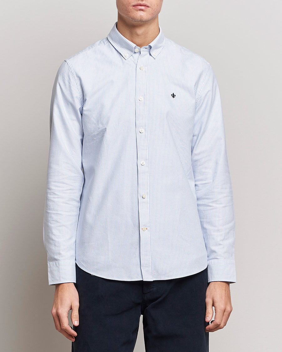 Men | Shirts | Morris | Douglas Striped Oxford Light Blue