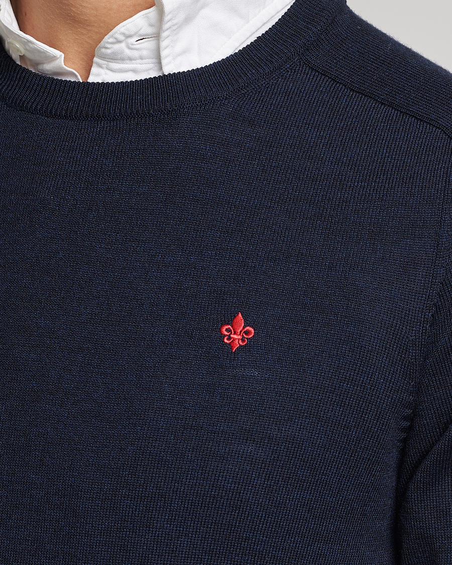 Men | Sweaters & Knitwear | Morris | Merino O-neck Navy