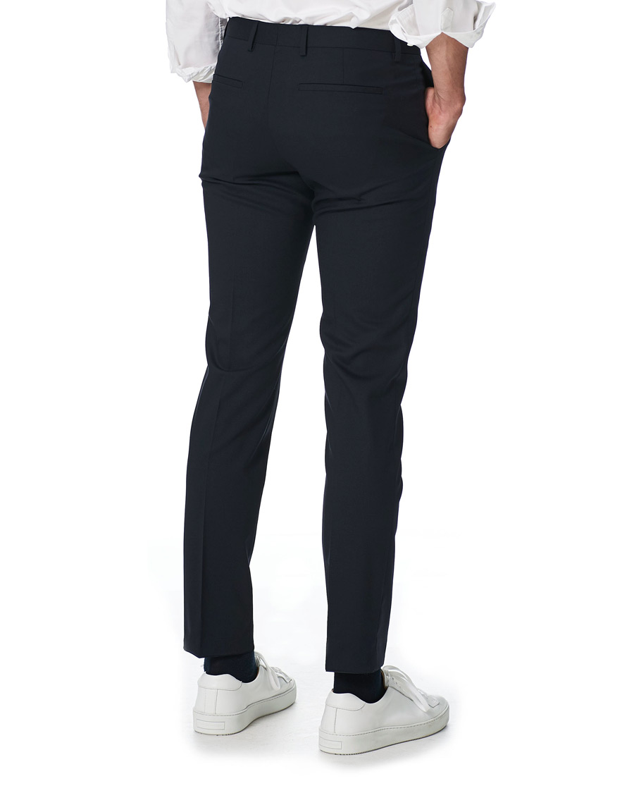 Men | Trousers | Calvin Klein | Wool Stretch Trousers Midnight Navy