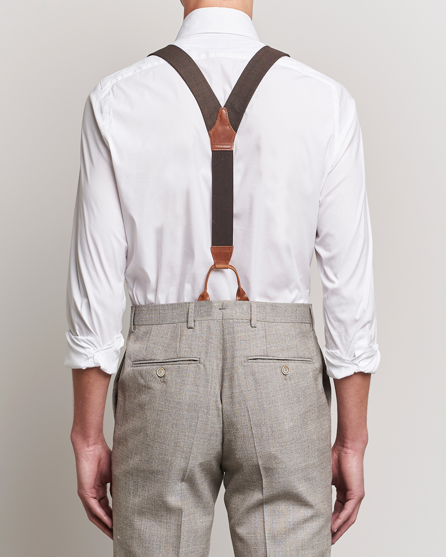Men | Albert Thurston Fresco Braces 38mm Brown | Albert Thurston | Fresco Braces 38mm Brown