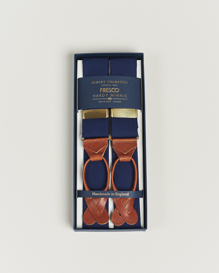 Men | Albert Thurston Fresco Braces 38mm Royal Blue | Albert Thurston | Fresco Braces 38mm Royal Blue
