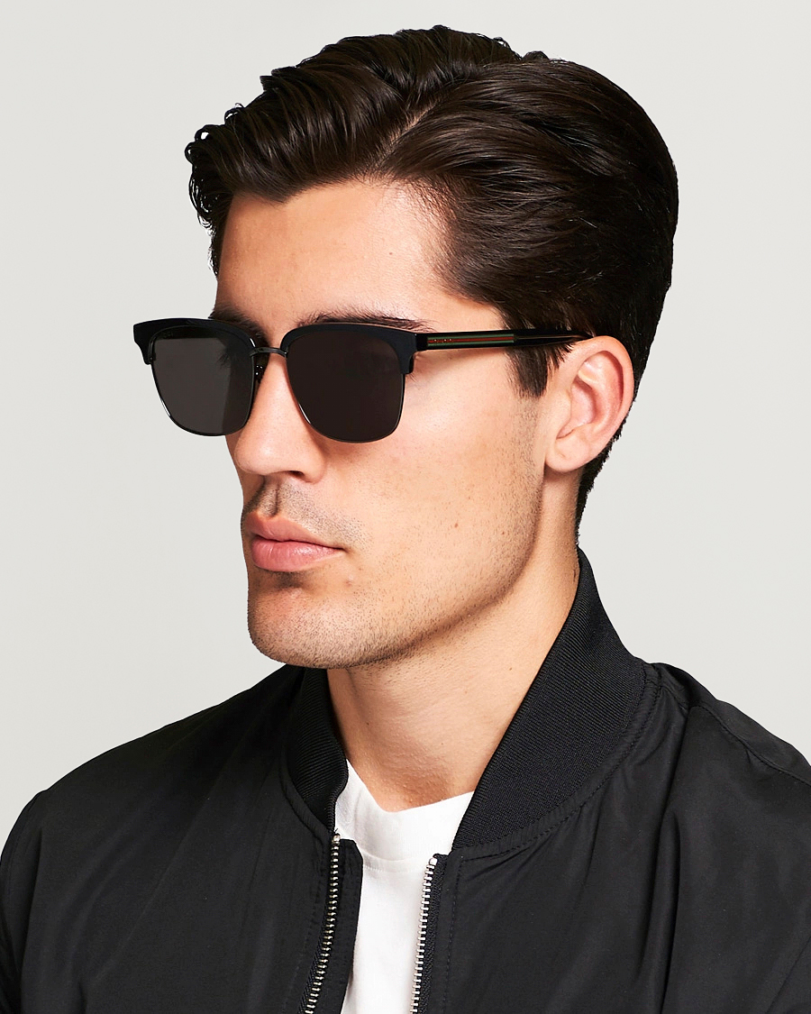 Men | Sunglasses | Gucci | GG0382S Sunglasses Black/Grey