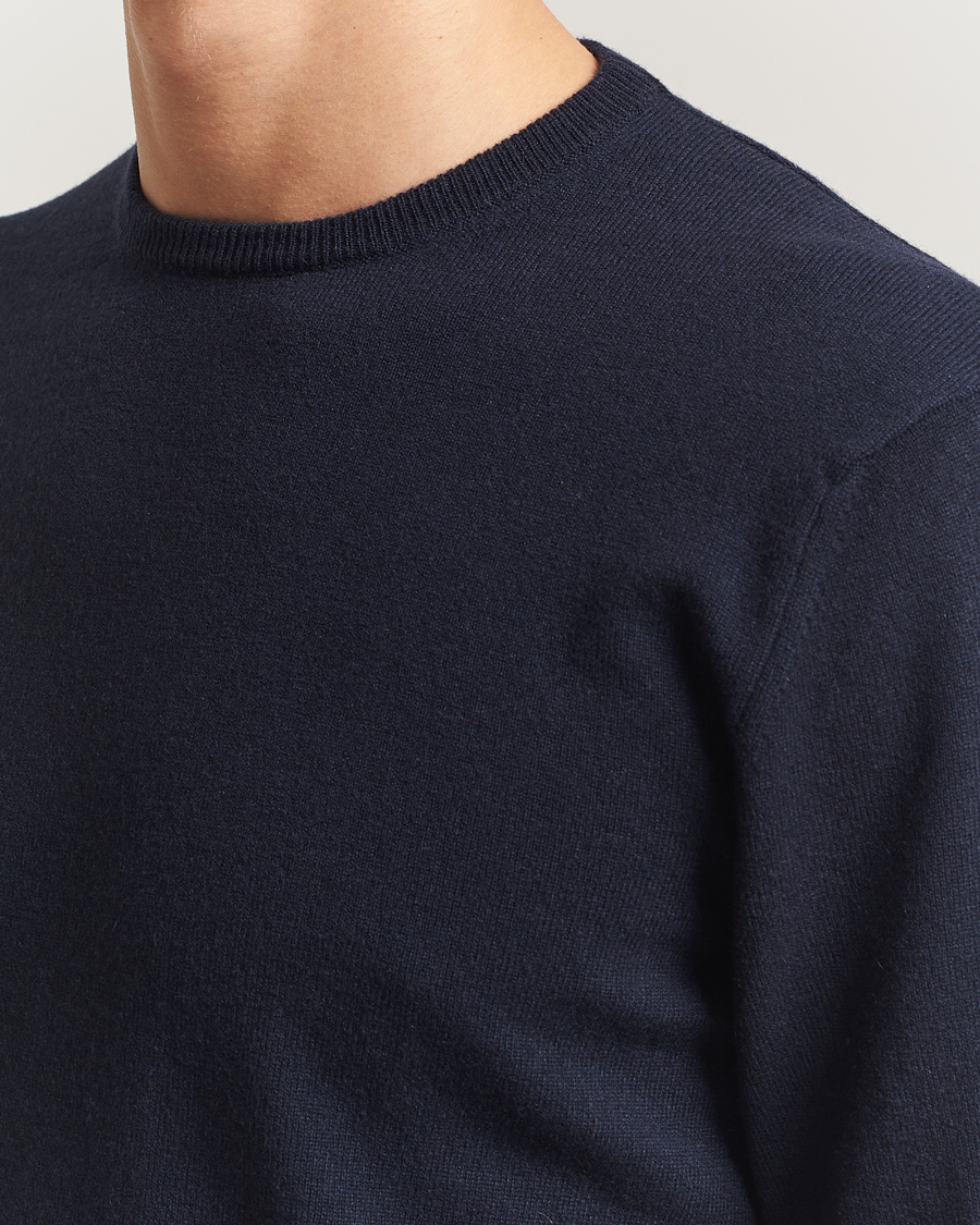 Men | Sweaters & Knitwear | Piacenza Cashmere | Cashmere Crew Neck Sweater Navy