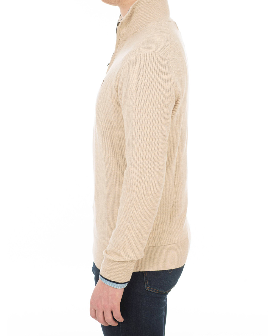 Men | Sweaters & Knitwear | Polo Ralph Lauren | Texture Half Zip Oatmeal Heather