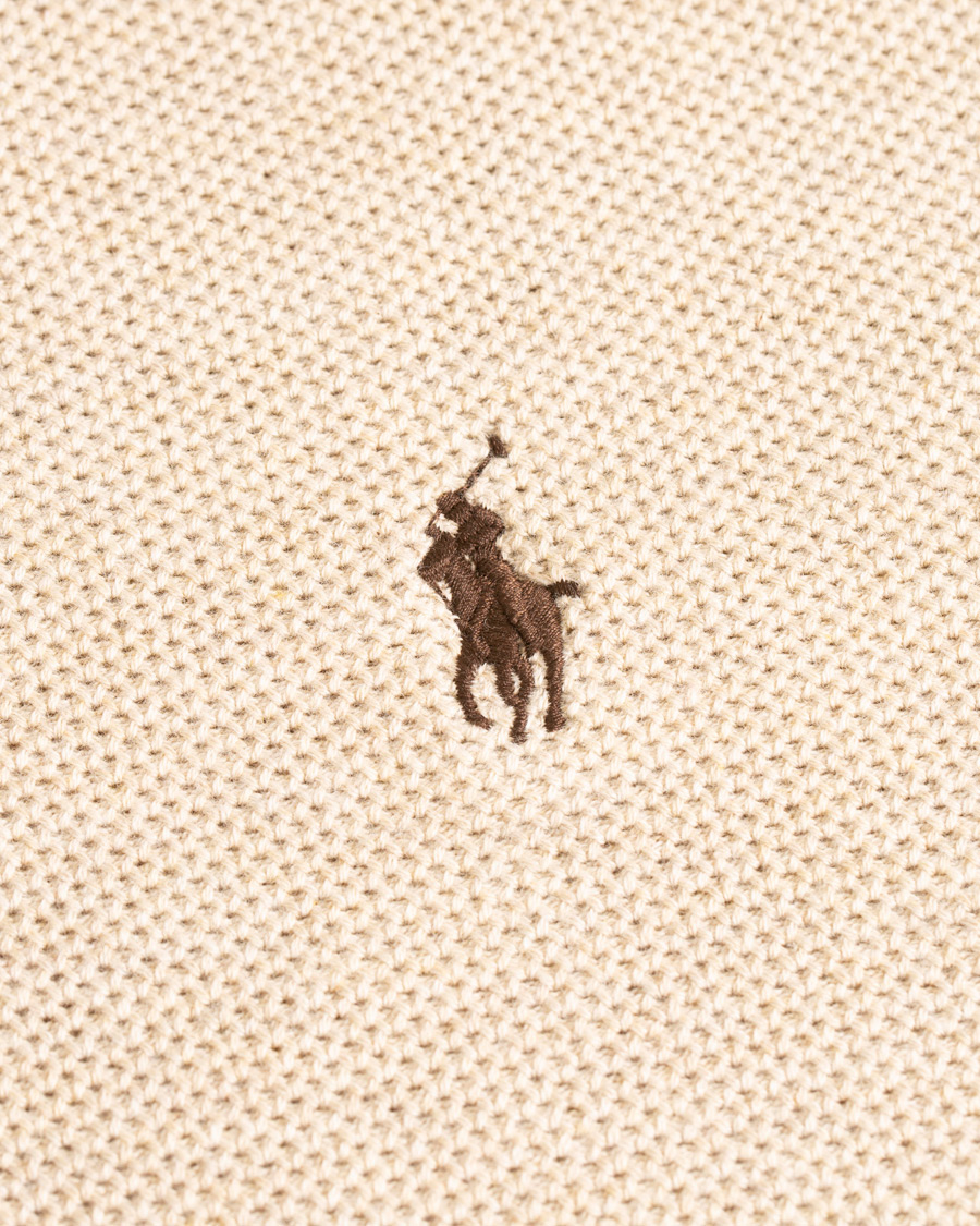 Men | Sweaters & Knitwear | Polo Ralph Lauren | Texture Half Zip Oatmeal Heather