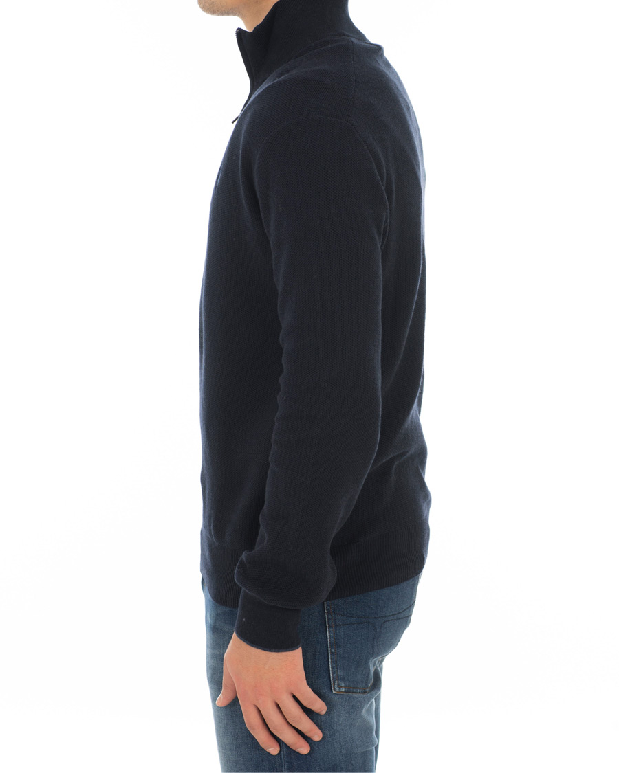 Men | Sweaters & Knitwear | Polo Ralph Lauren | Texture  Half Zip Navy Heather