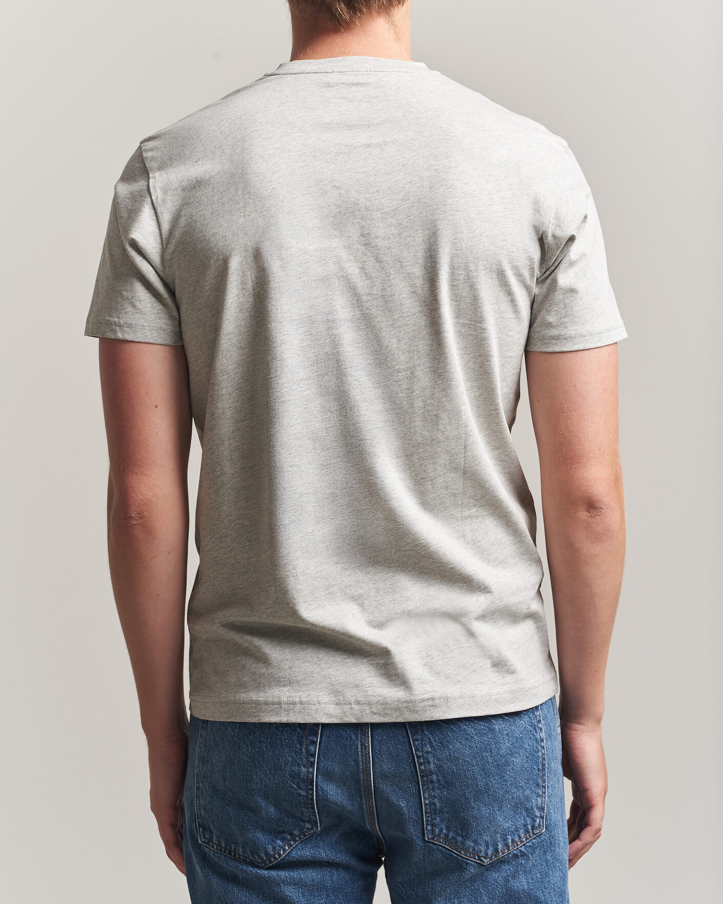 Men | T-Shirts | Sunspel | Riviera Midweight T-Shirt Grey Melange