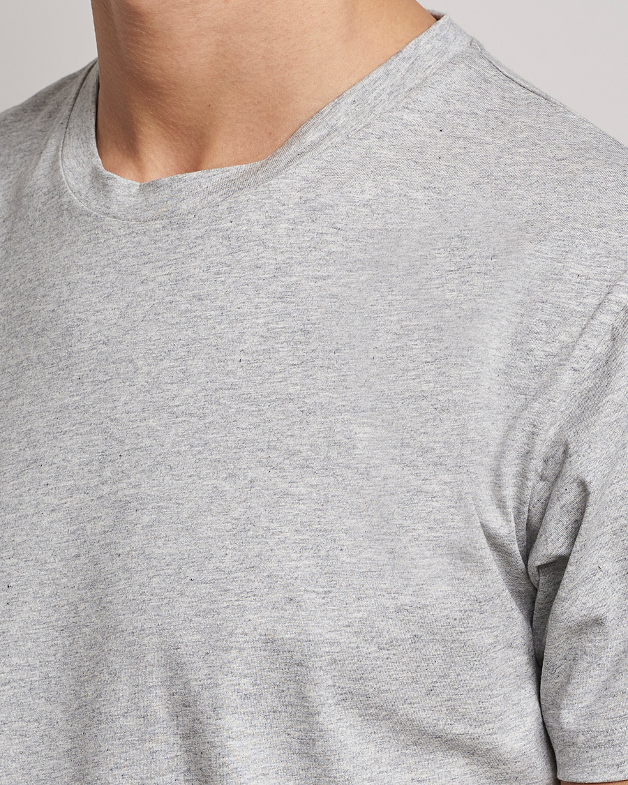 Men | T-Shirts | Sunspel | Riviera Midweight T-Shirt Grey Melange