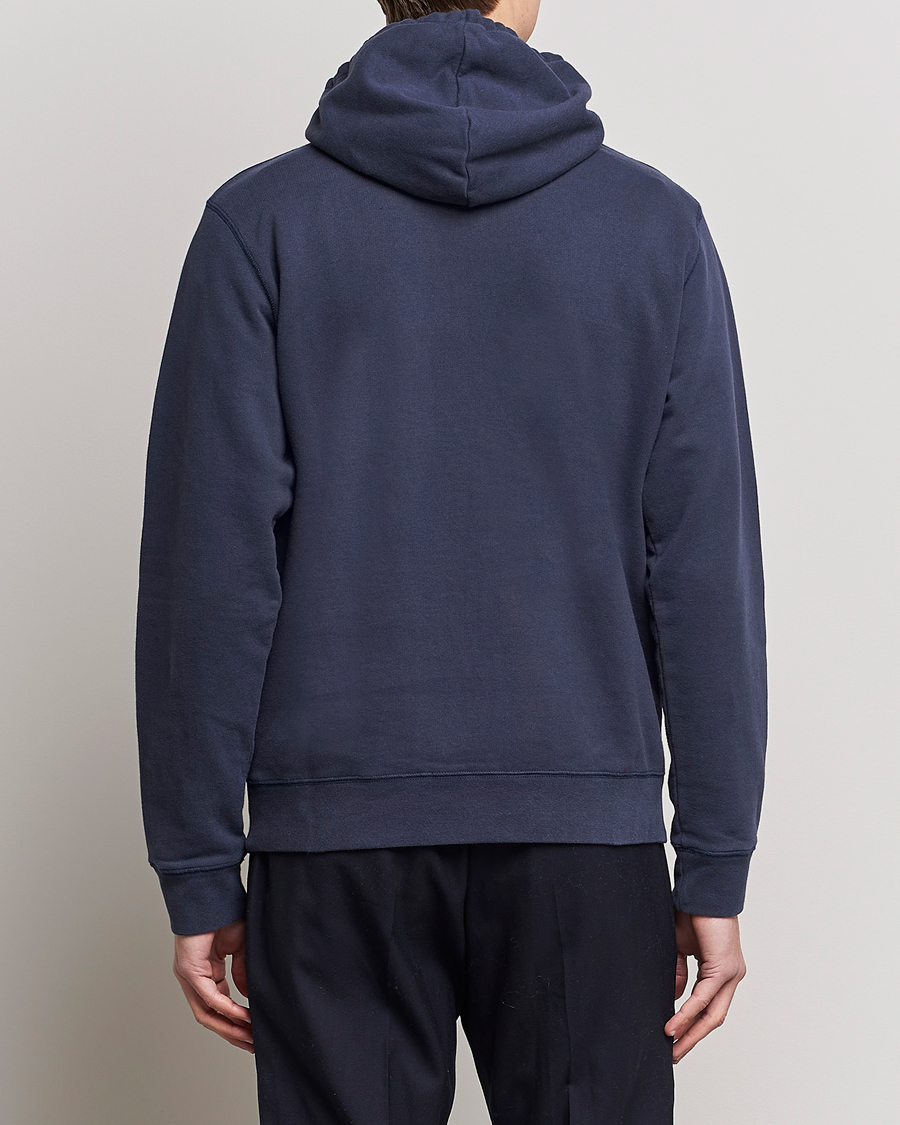 Men | Sweaters & Knitwear | Sunspel | Loopback Hoodie Navy