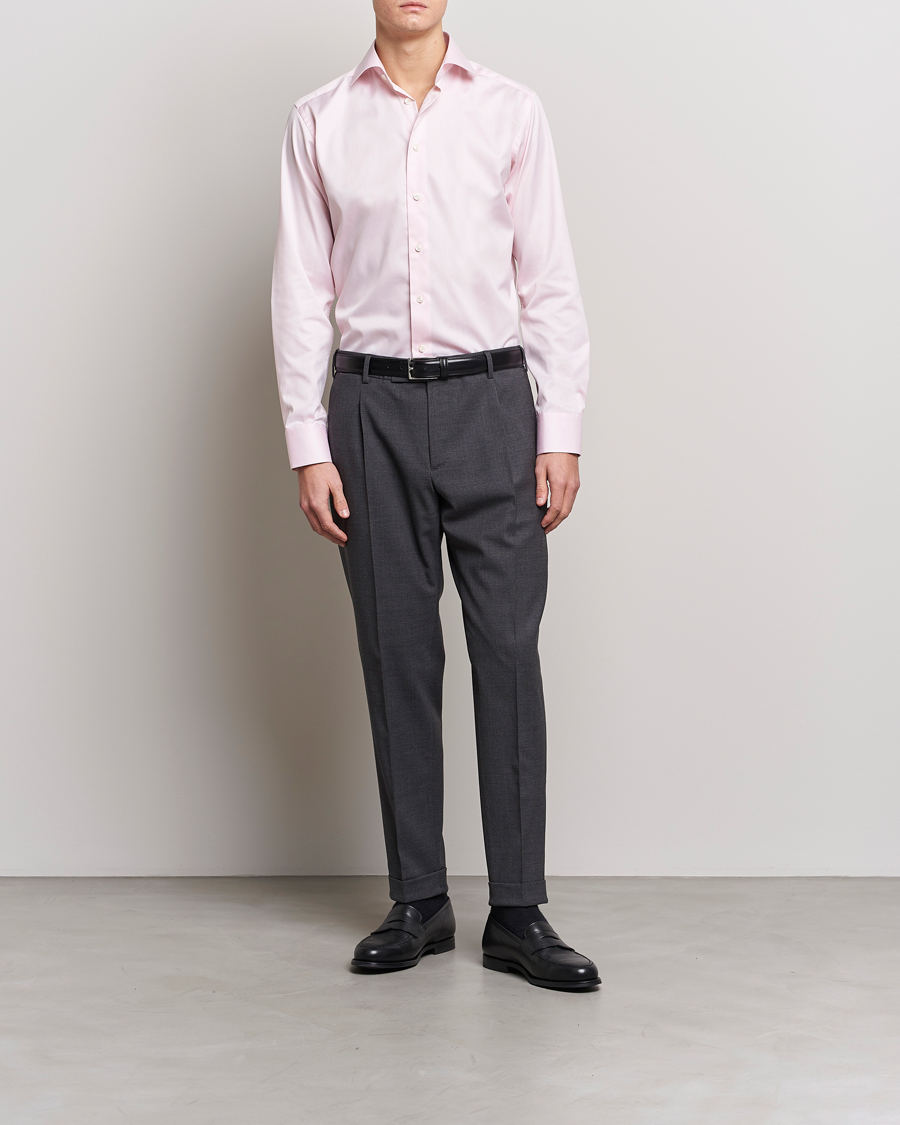 Men | Shirts | Eton | Slim Fit Signature Twill Shirt Pink