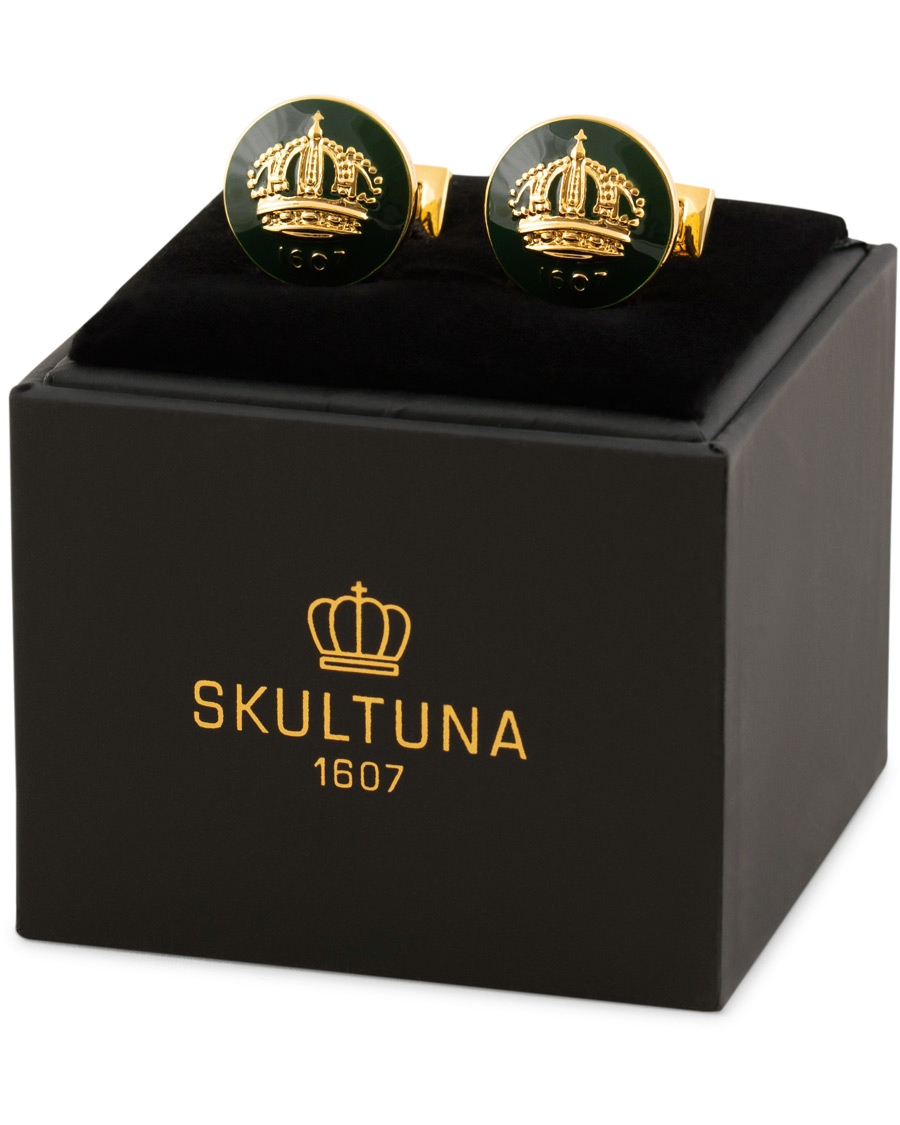 Men | Cufflinks | Skultuna | The Crown Cufflinks Green