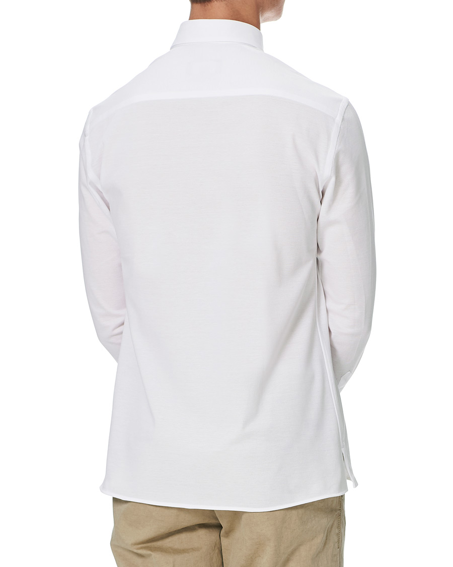 Men | Shirts | Eton | Slim Fit Jersey Button Under Shirt White