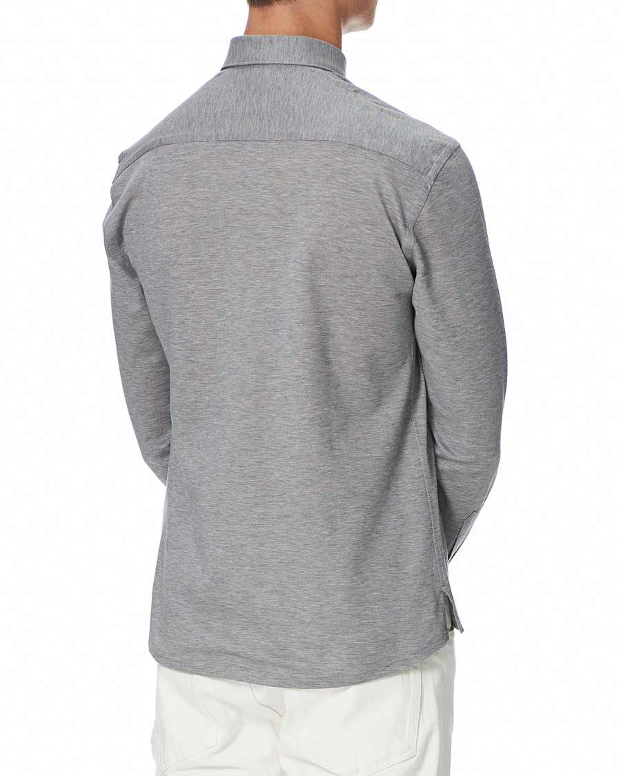 Men | Shirts | Eton | Slim Fit Jersey Button Under Shirt Grey