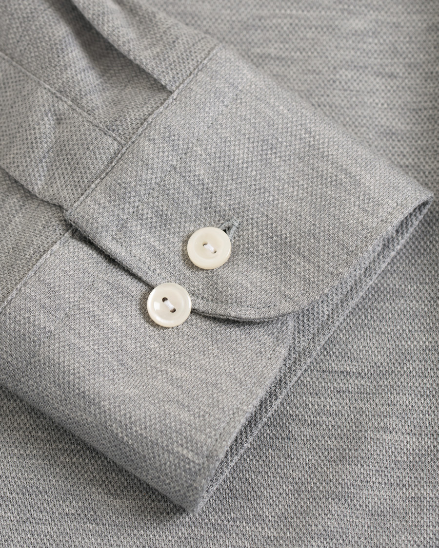 Men | Shirts | Eton | Slim Fit Jersey Button Under Shirt Grey