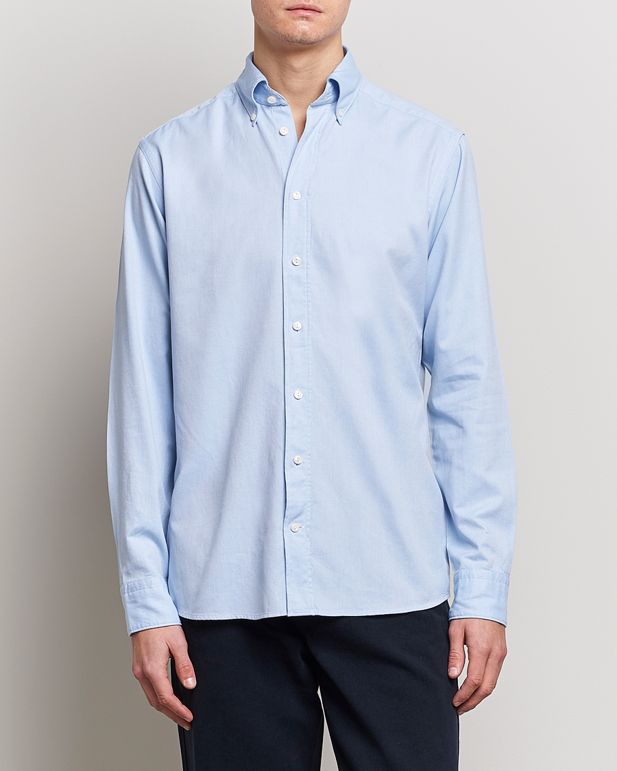 Men | Shirts | Eton | Slim Fit Royal Oxford Button Down Light Blue