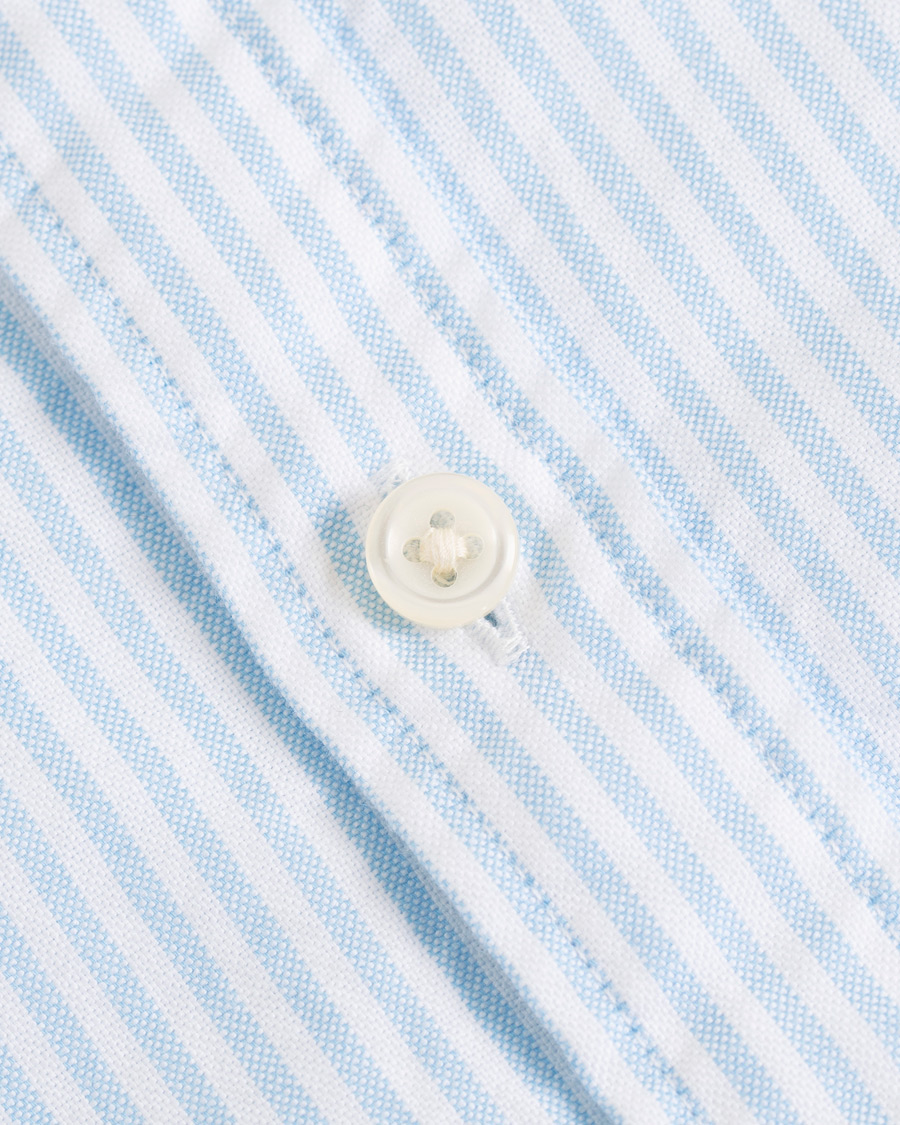 Men | Shirts | GANT | Slim Fit Oxford Banker Stripe Shirt Capri Blue