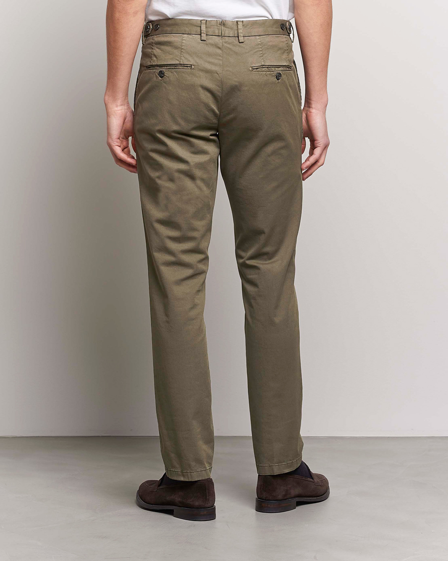 Men | Trousers | Oscar Jacobson | Danwick Side Adjusters Chino Olive