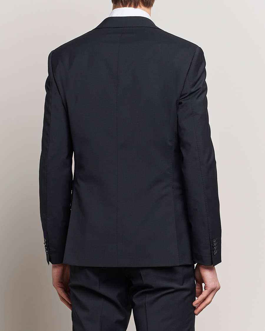 Men | Blazers | Oscar Jacobson | Edmund Wool Stretch Blazer Black
