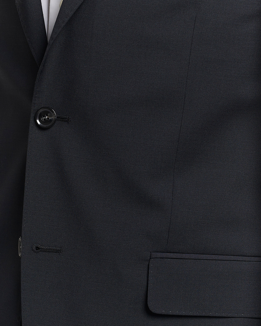 Men | Blazers | Oscar Jacobson | Edmund Wool Stretch Blazer Black