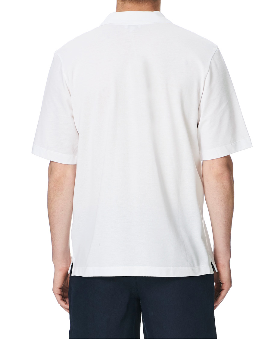 Men | Shirts | Sunspel | Short Sleeve Pique Shirt White