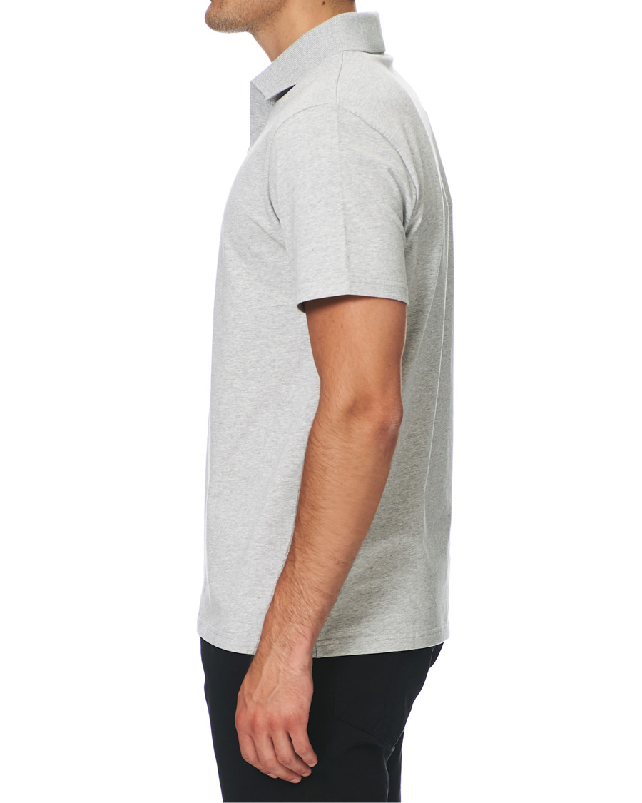 Men | Polo Shirts | Filippa K | Soft Lycra Polo T-Shirt Light Grey Melange