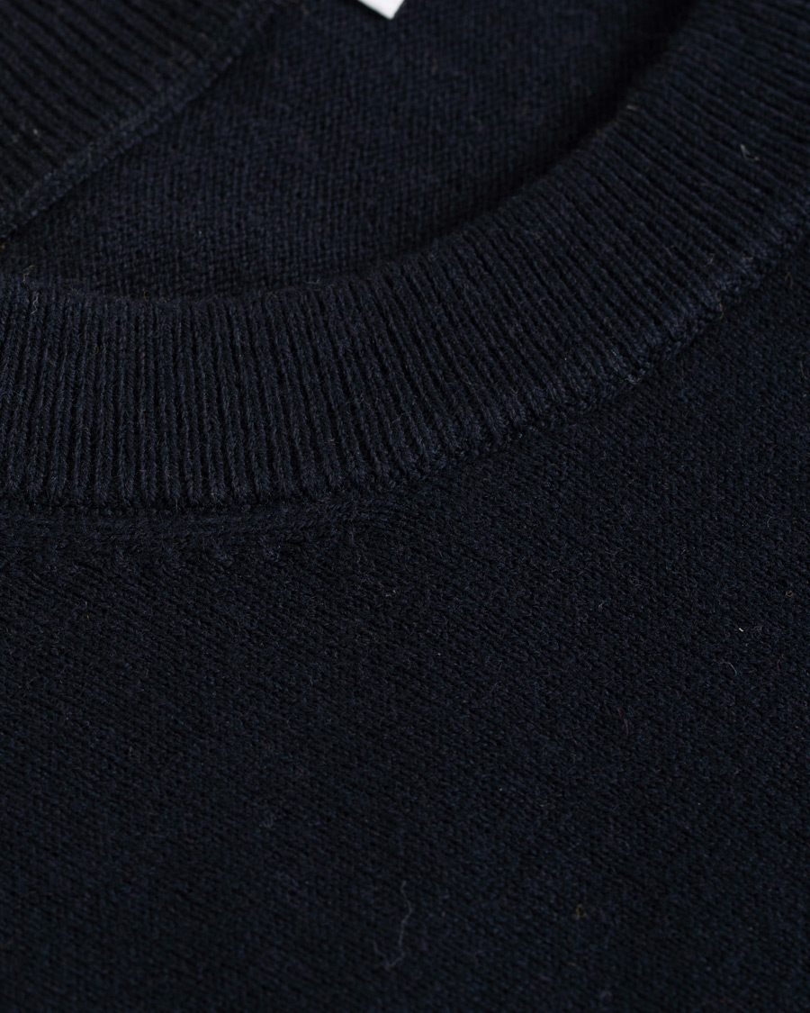 Men | Sweaters & Knitwear | Filippa K | Cotton Merino Basic Sweater Navy